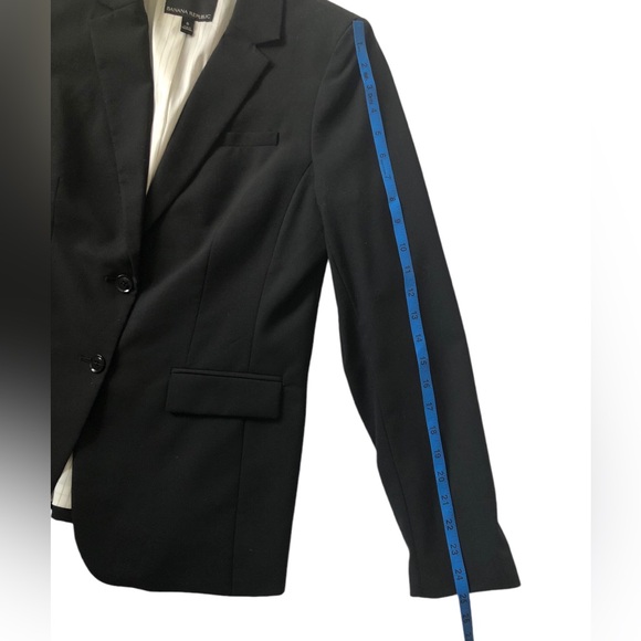 2/$14 ❤️ Banana Republic Black Two Button Blazer Sz 8 - Picture 6 of 6